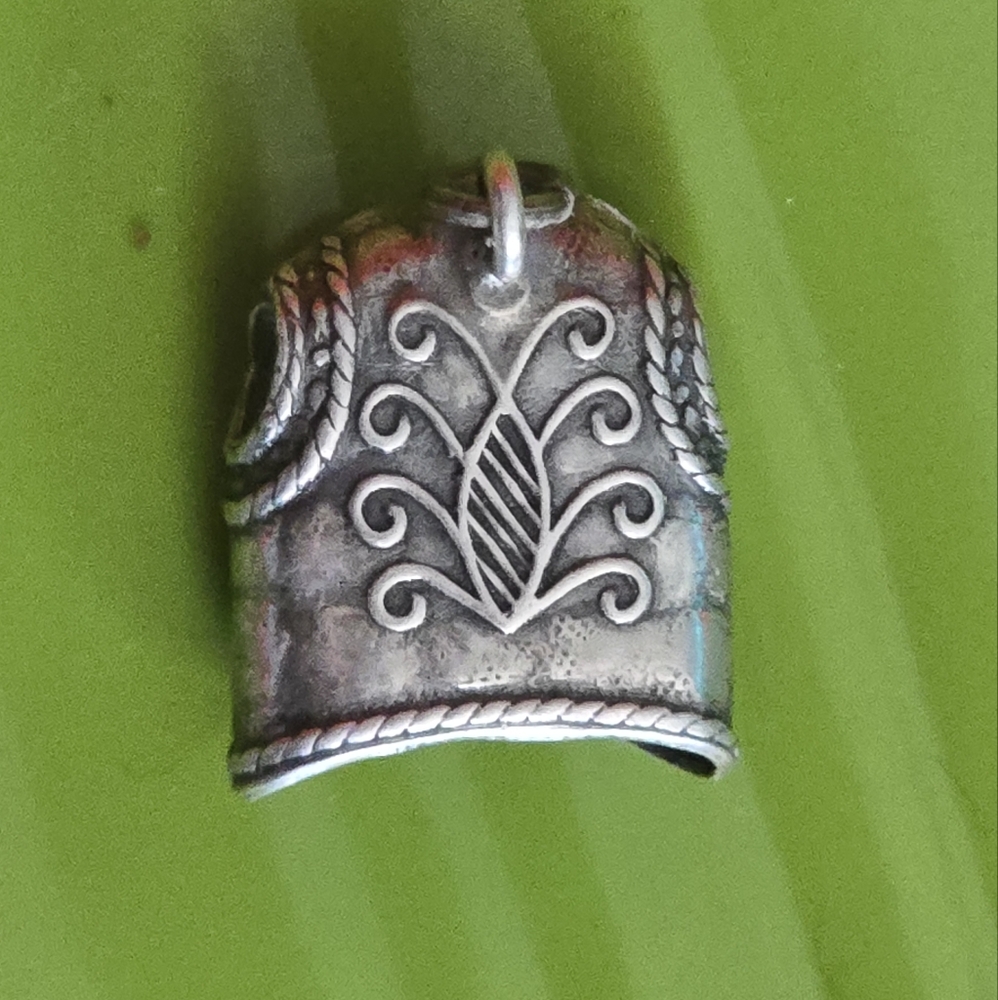 Vintage Sterling Silver Western Style Vest Charm Pendant Jewelry Bracelet - Picture 2 of 3